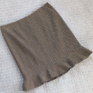 ADORABLE Y2K David Meister Wool Blend Tweed Ruffle Pencil Skirt, Size 10